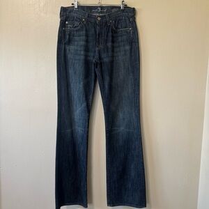 7 For All Mankind Dark Wash Boot Cut Jeans